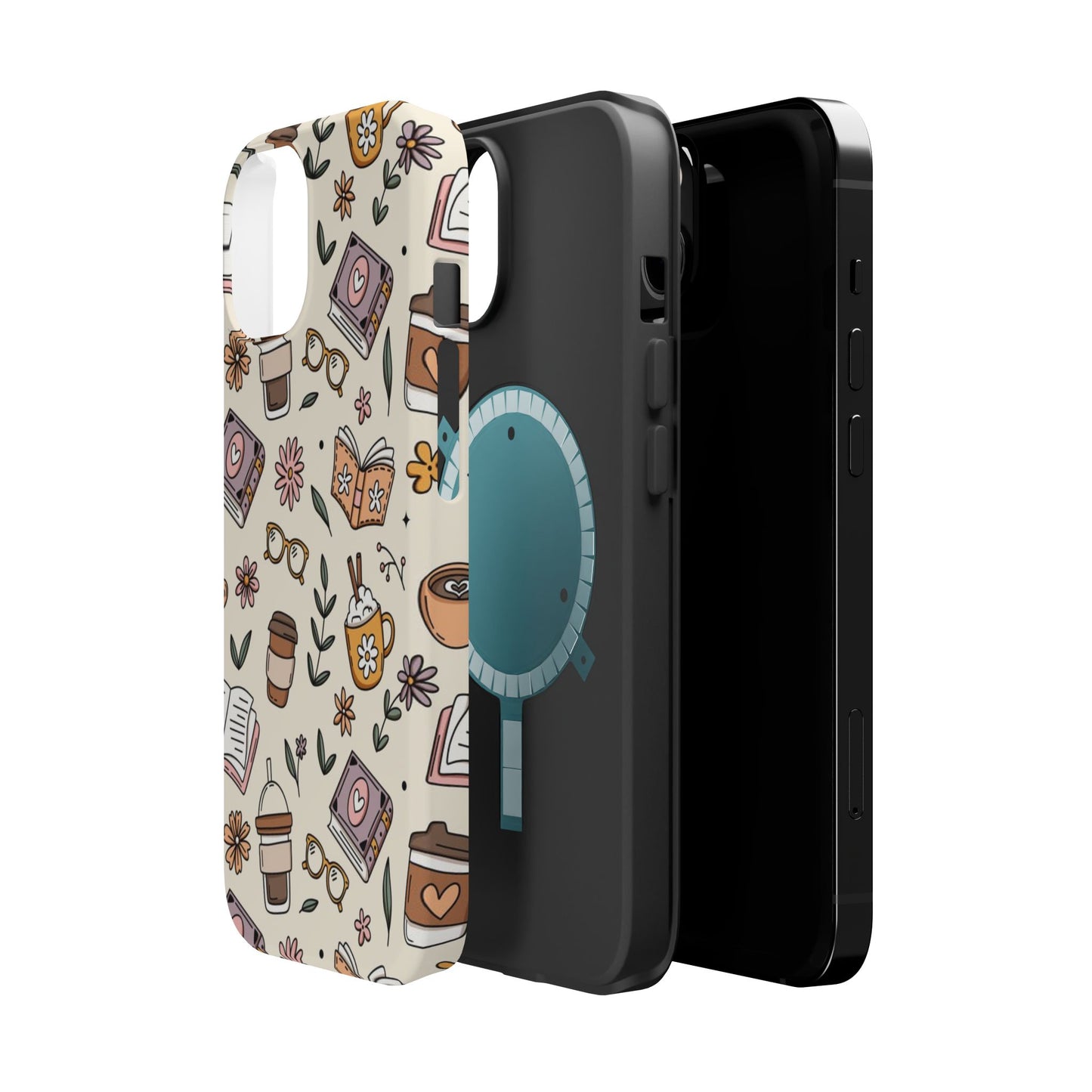 Cozy Reading Floral Phone Case — Magnetic Impact-Resistant