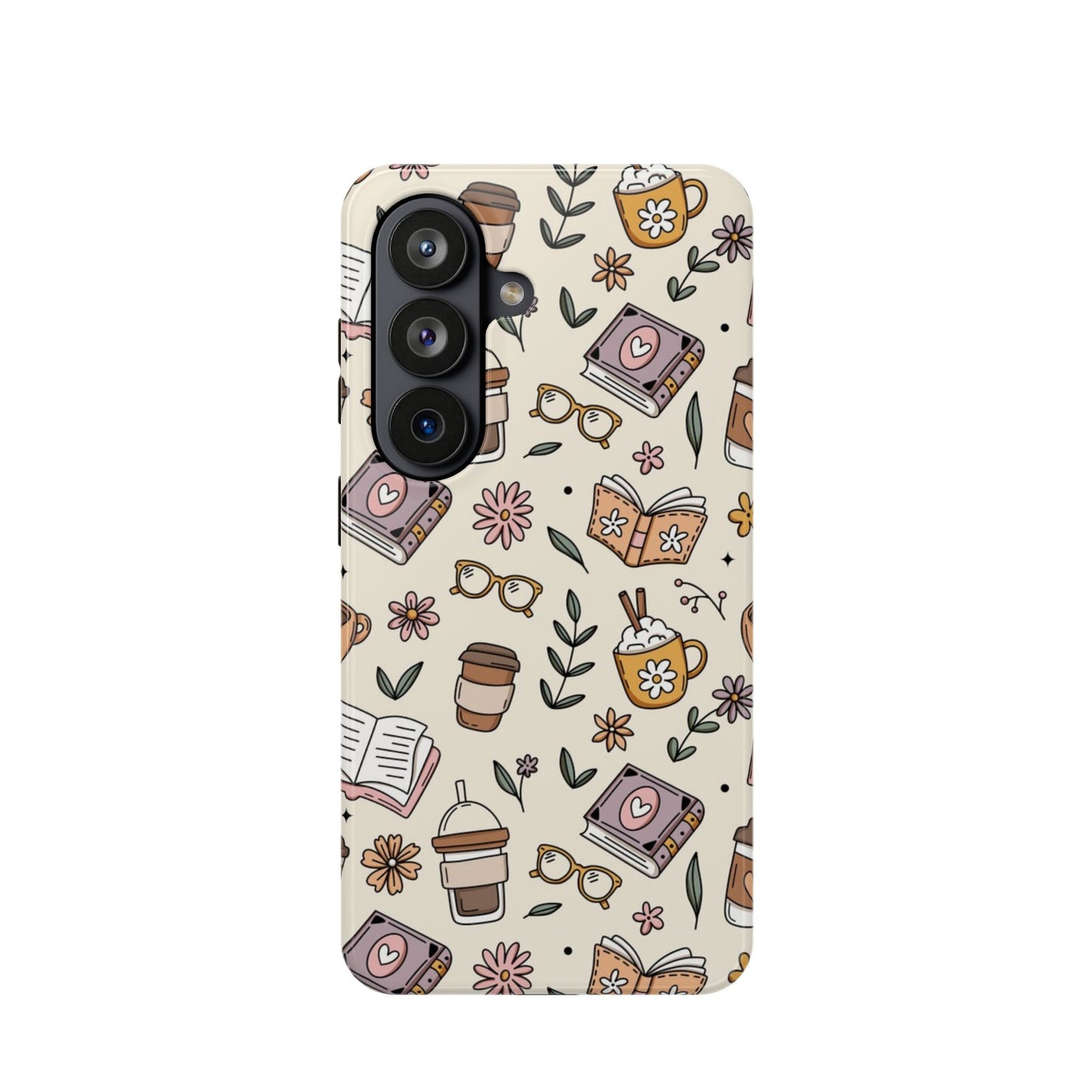 Cozy Reading Floral Phone Case — Magnetic Impact-Resistant