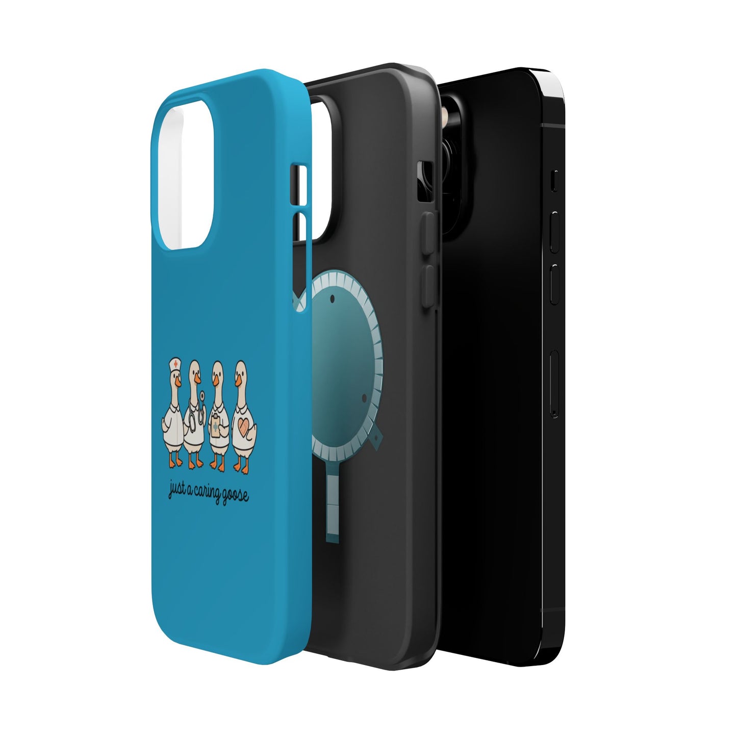 Cute Caring Geese Magnetic Impact Case — 'just a caring goose' Protective Phone Cover