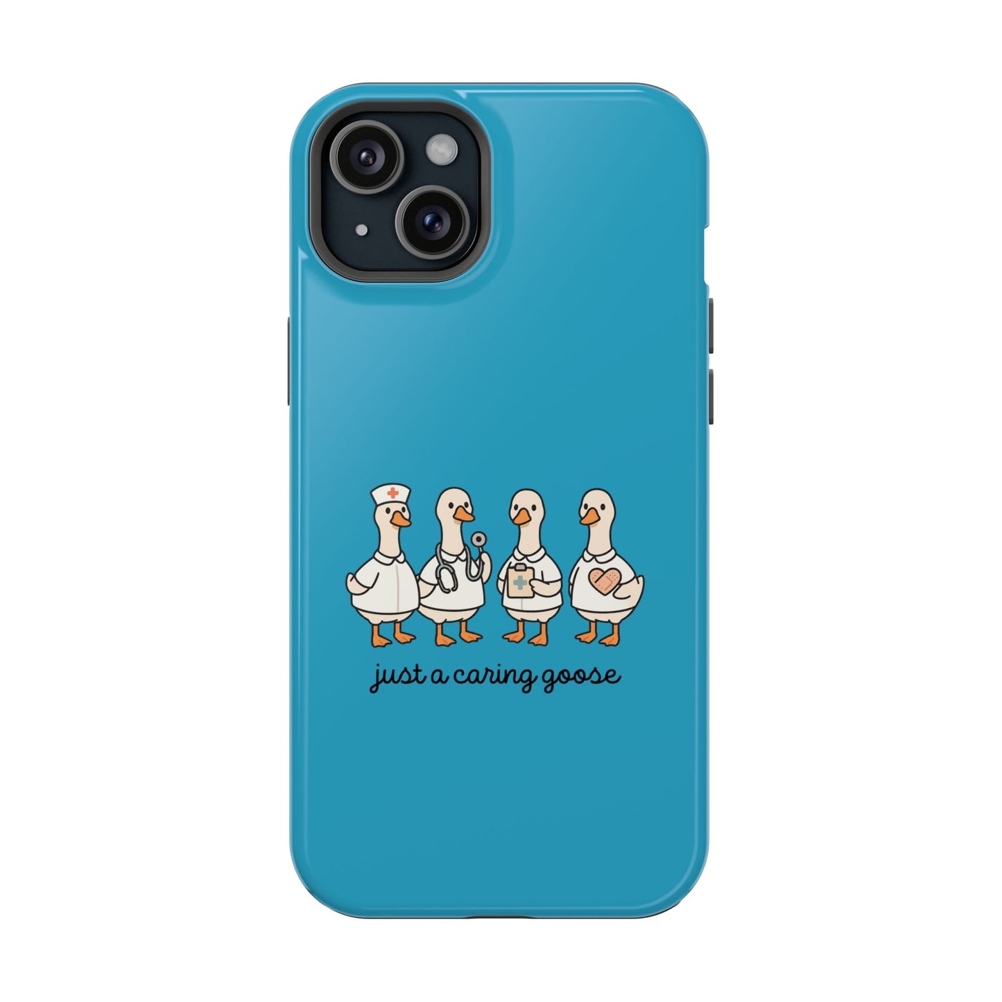 Cute Caring Geese Magnetic Impact Case — 'just a caring goose' Protective Phone Cover
