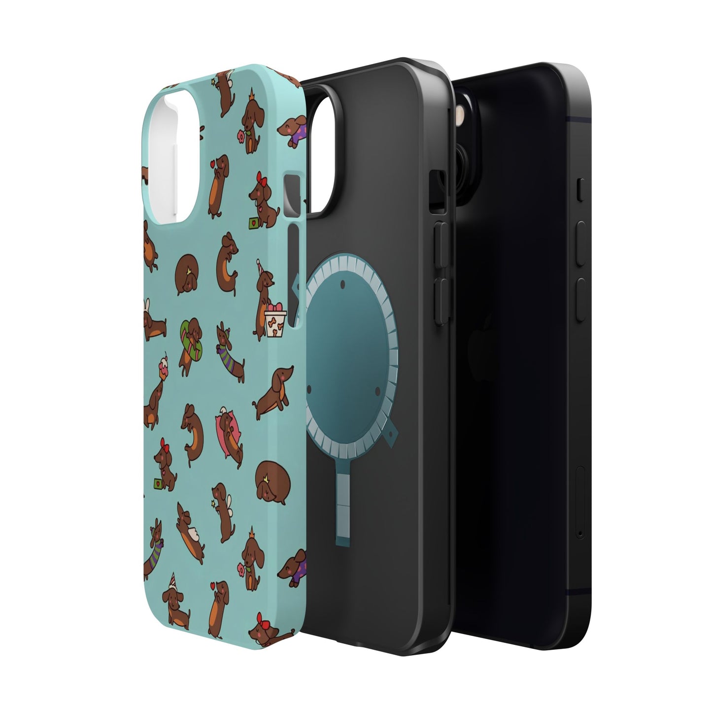 Dachshund Pattern Magnetic Impact Phone Case – Cute Wiener Dog Protective Cover