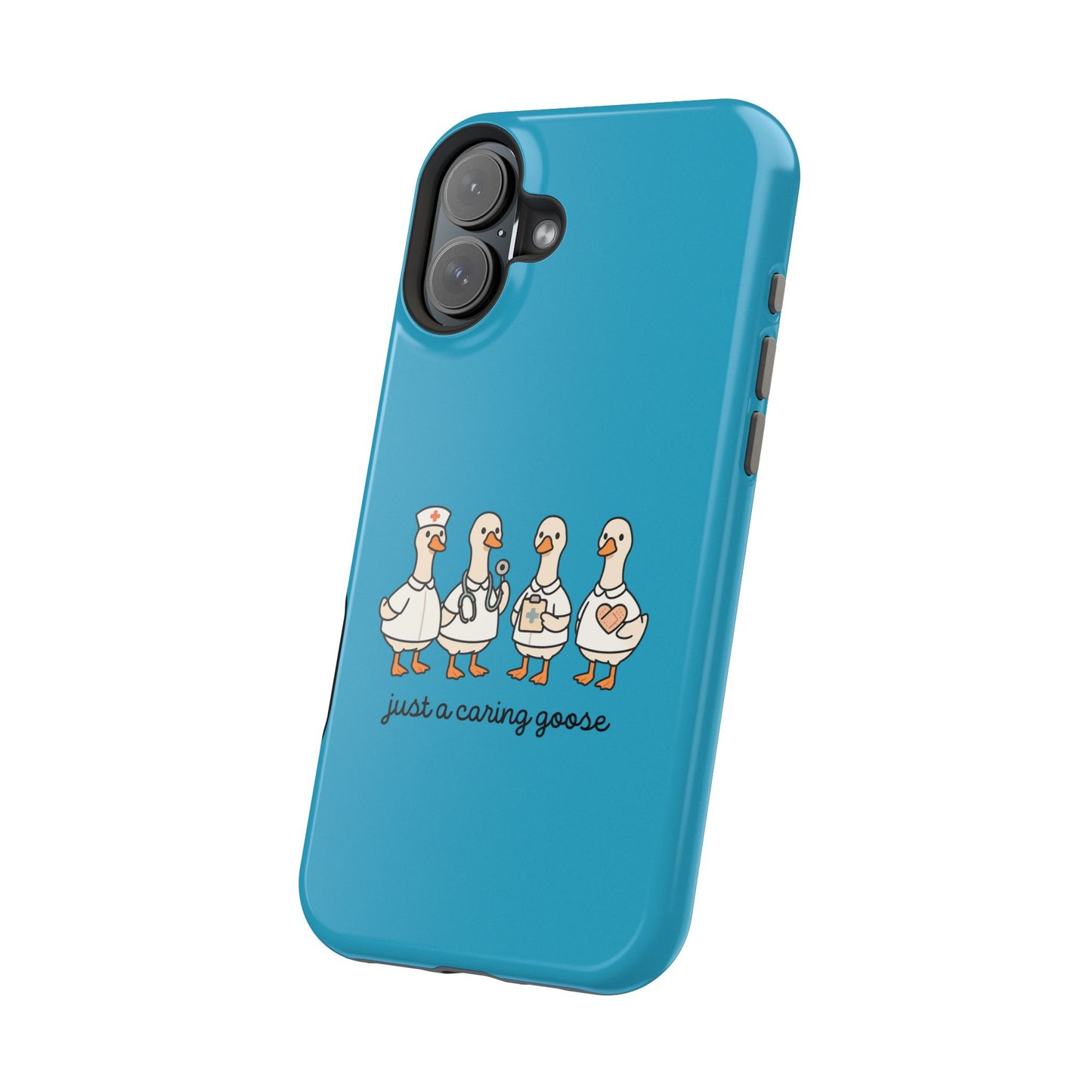 Cute Caring Geese Magnetic Impact Case — 'just a caring goose' Protective Phone Cover