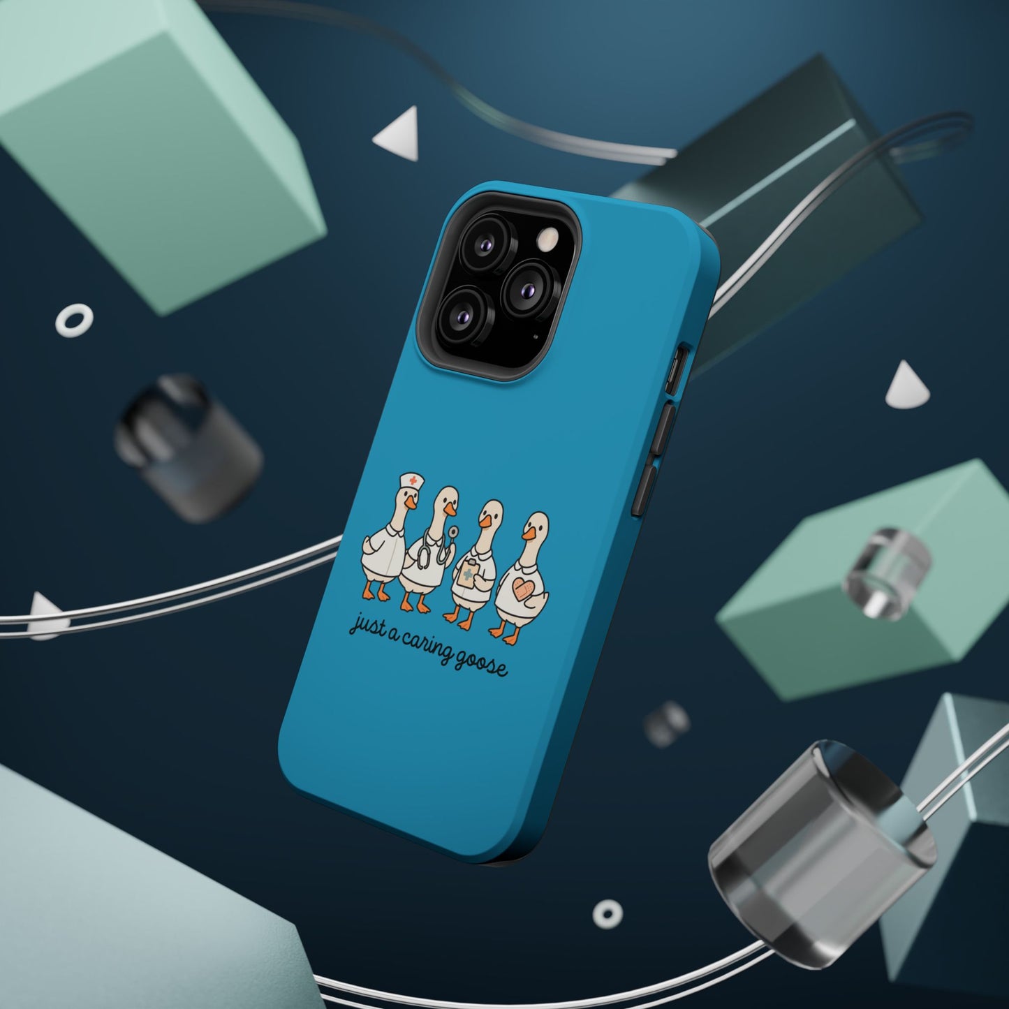 Cute Caring Geese Magnetic Impact Case — 'just a caring goose' Protective Phone Cover