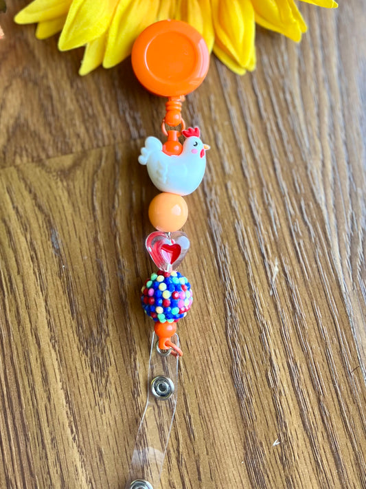Chicken Badge Reel