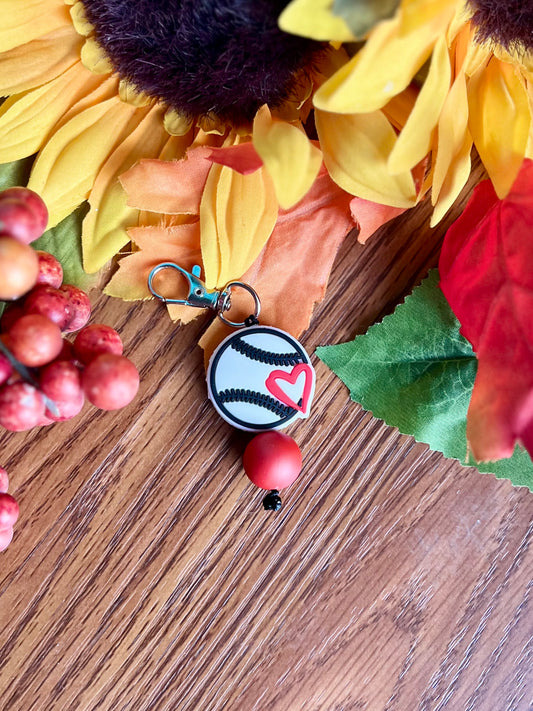 Baseball Love Zipper Pull