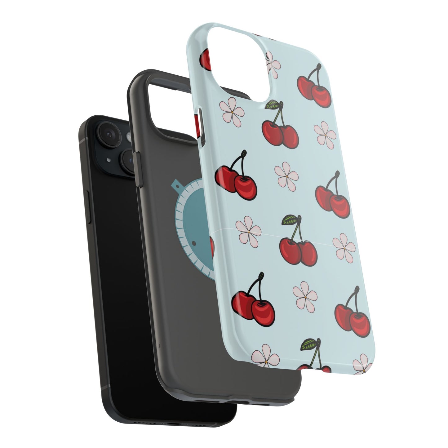 Cherry Pattern Magnetic Impact-Resistant Phone Case