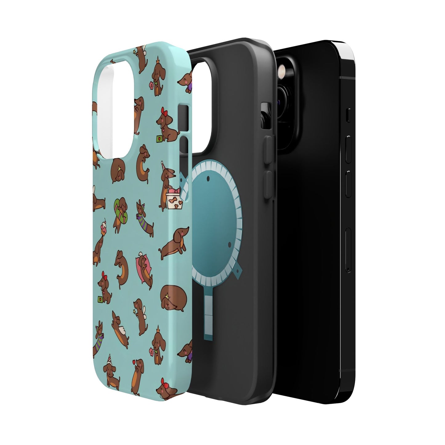 Dachshund Pattern Magnetic Impact Phone Case – Cute Wiener Dog Protective Cover