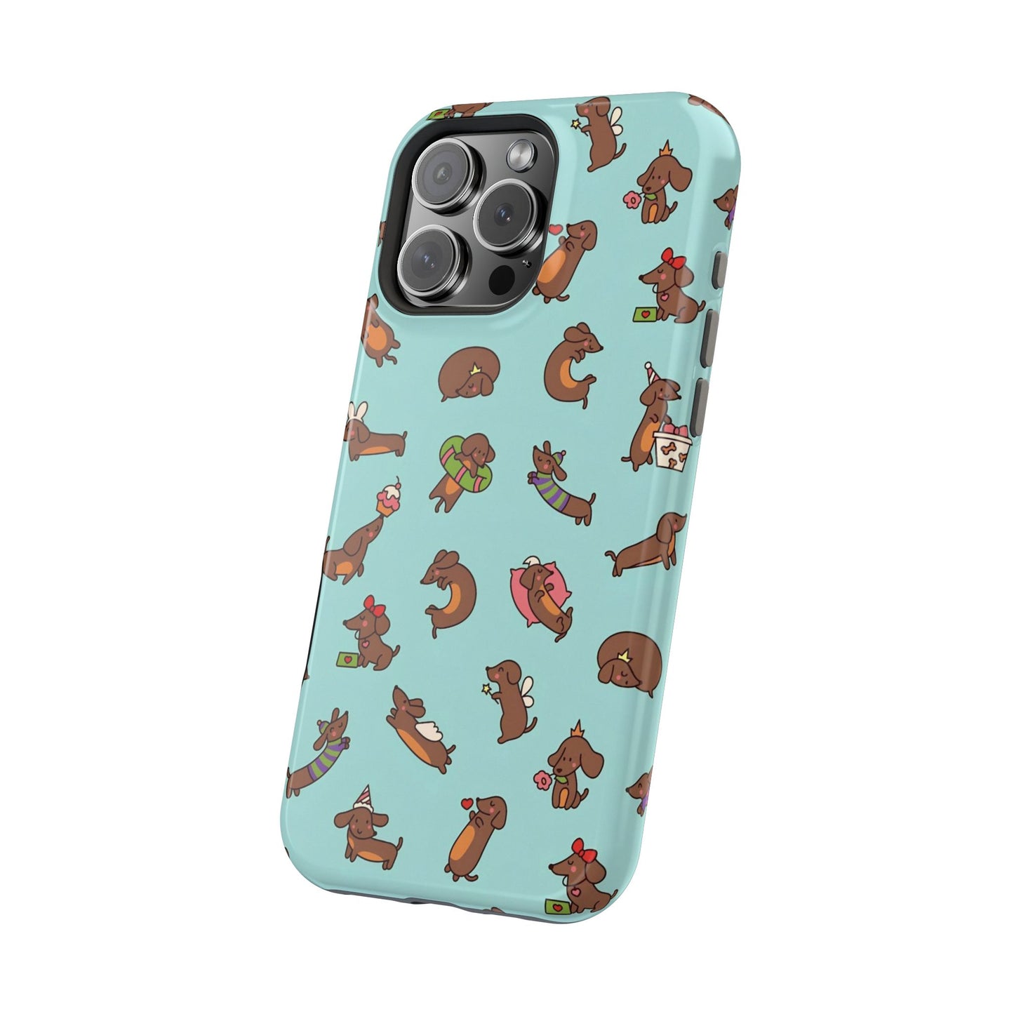Dachshund Pattern Magnetic Impact Phone Case – Cute Wiener Dog Protective Cover