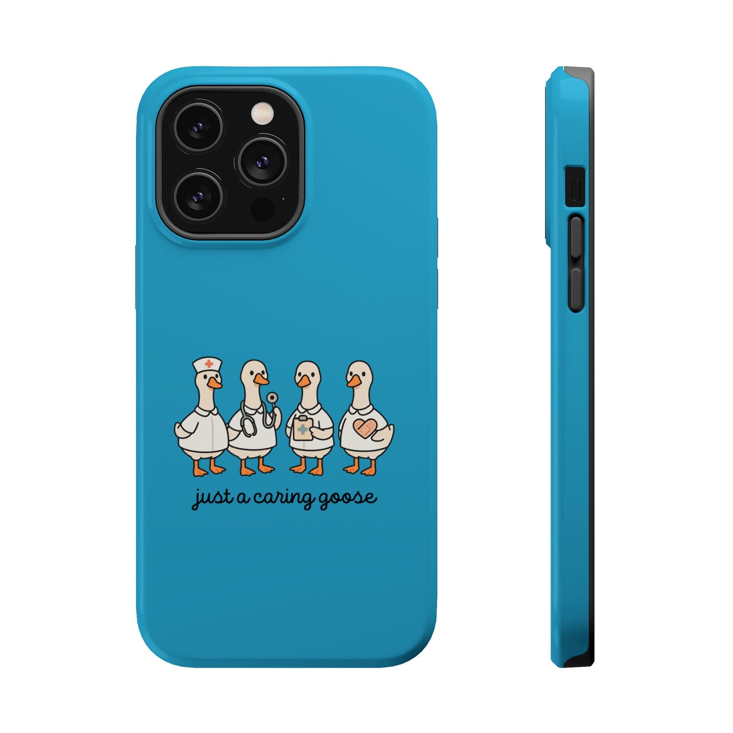 Cute Caring Geese Magnetic Impact Case — 'just a caring goose' Protective Phone Cover
