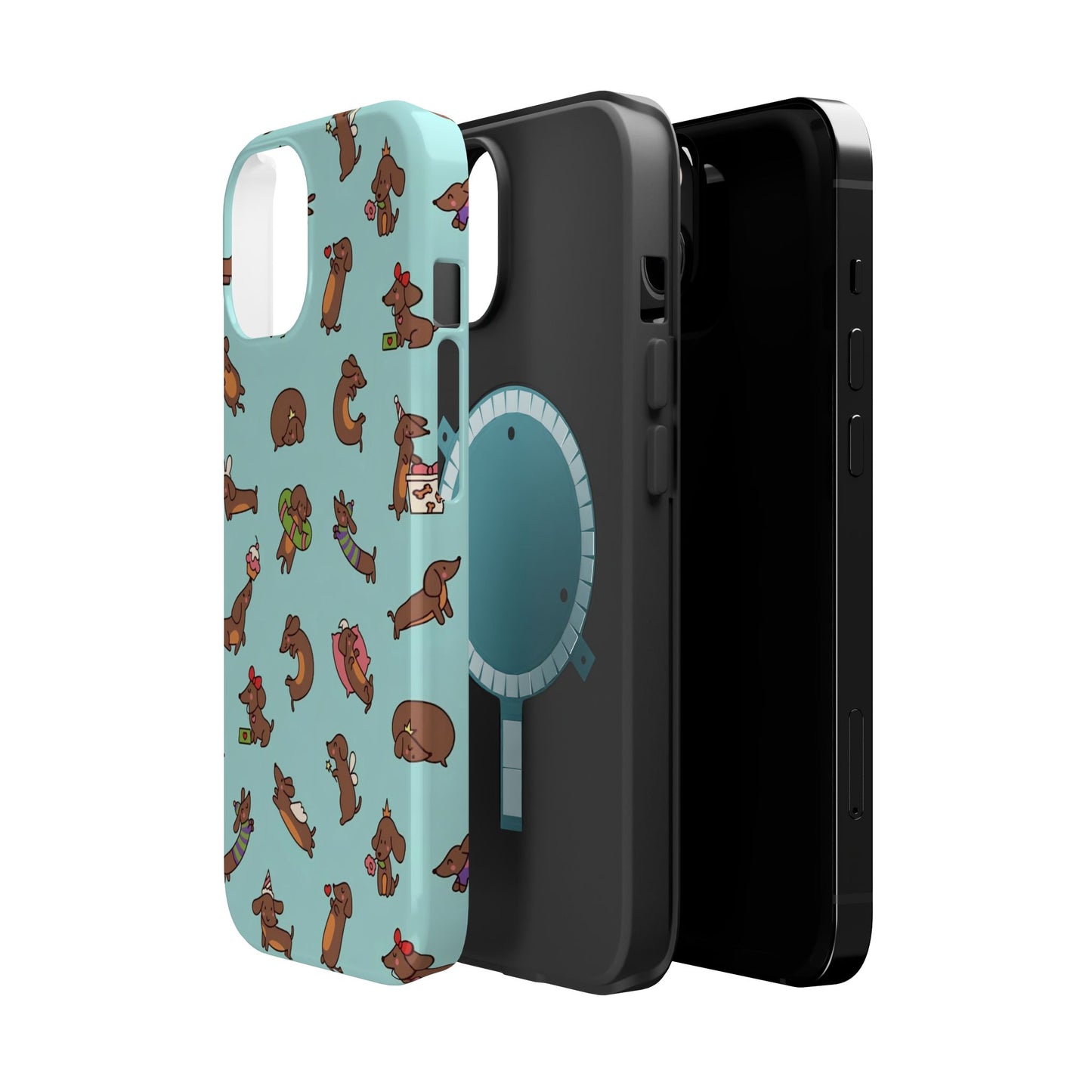 Dachshund Pattern Magnetic Impact Phone Case – Cute Wiener Dog Protective Cover