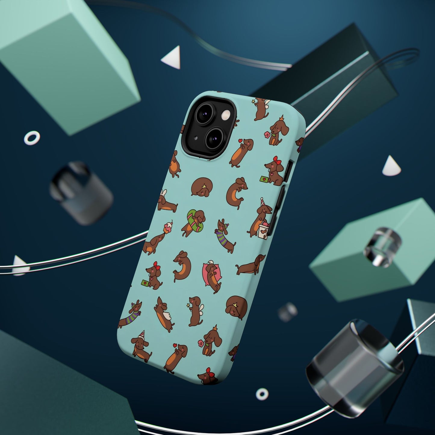 Dachshund Pattern Magnetic Impact Phone Case – Cute Wiener Dog Protective Cover