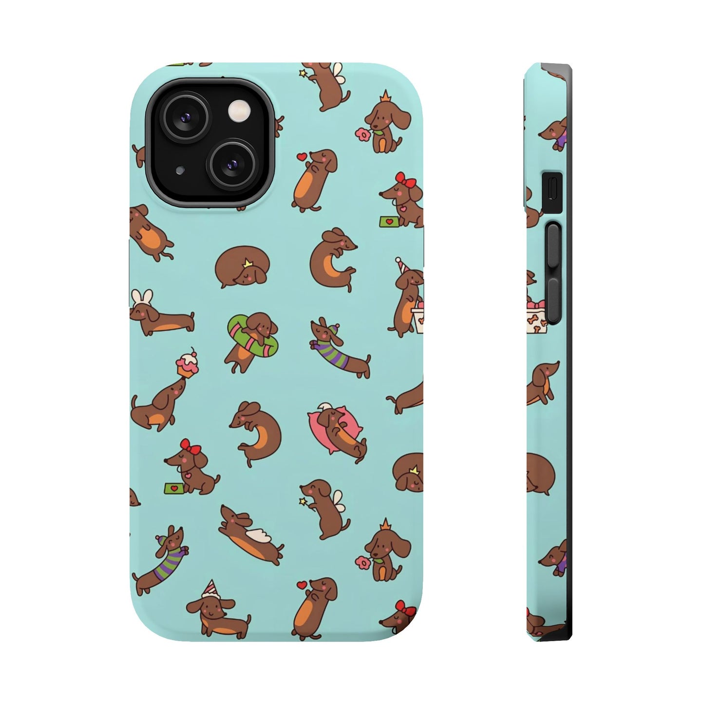 Dachshund Pattern Magnetic Impact Phone Case – Cute Wiener Dog Protective Cover