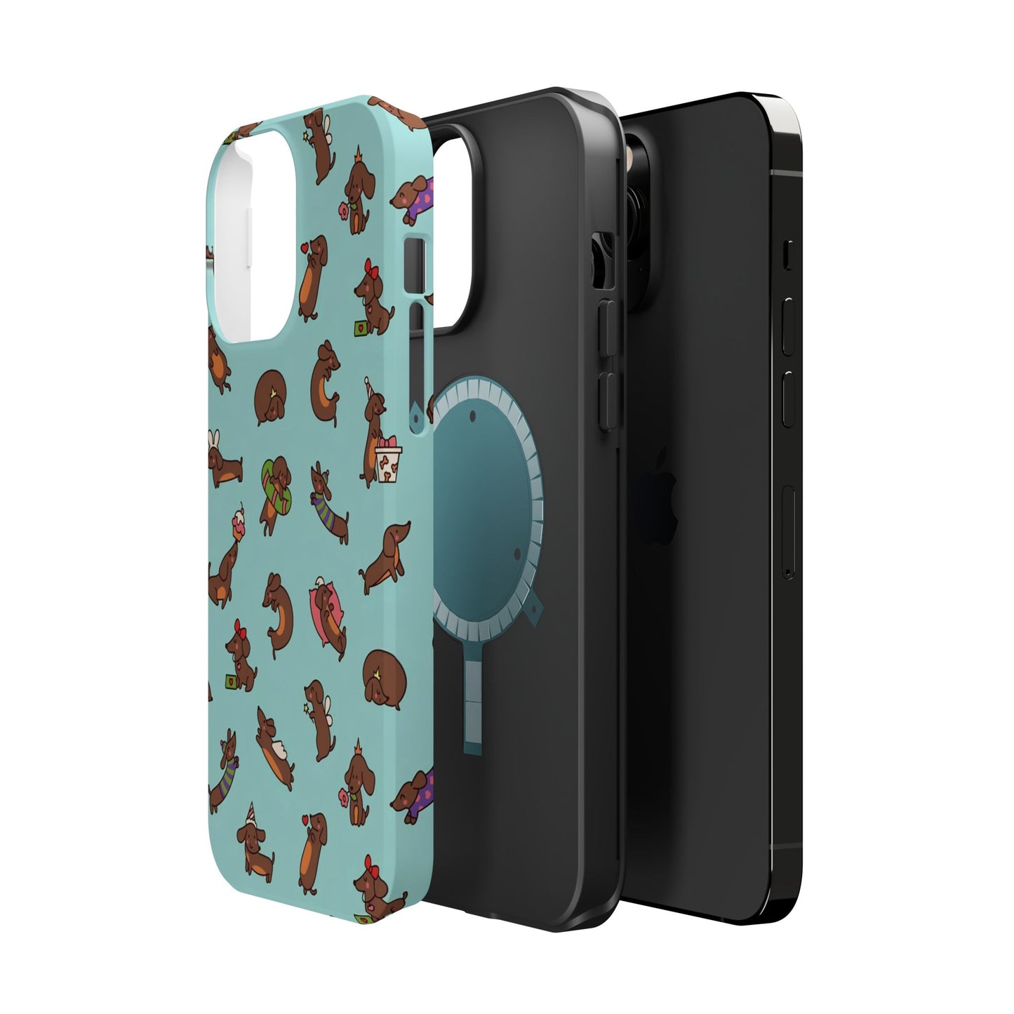 Dachshund Pattern Magnetic Impact Phone Case – Cute Wiener Dog Protective Cover