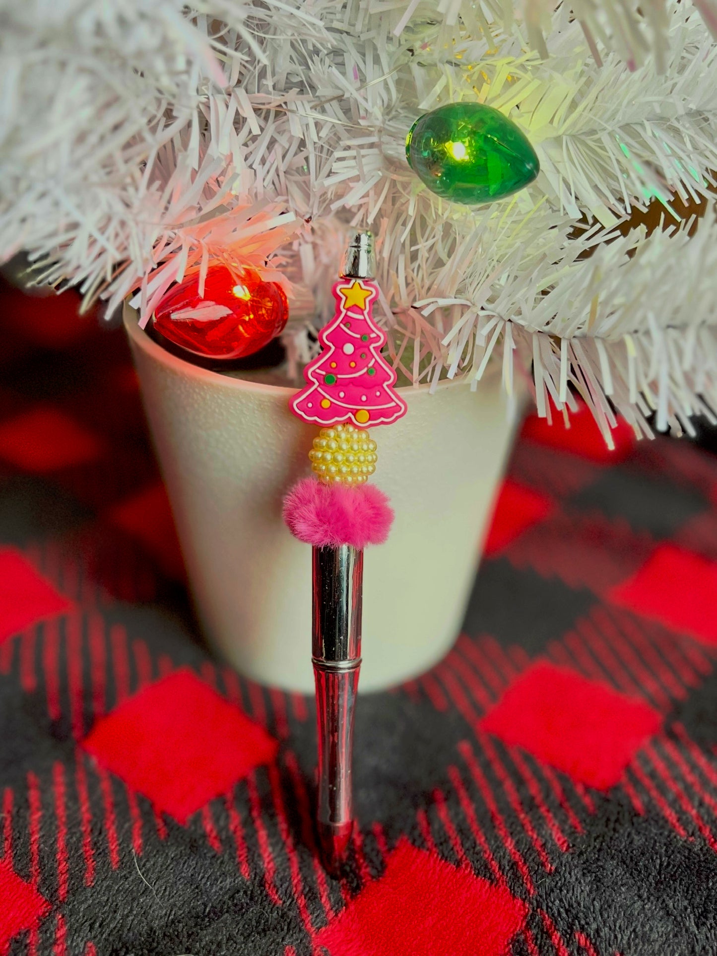 Pretty Pink Tree Pen