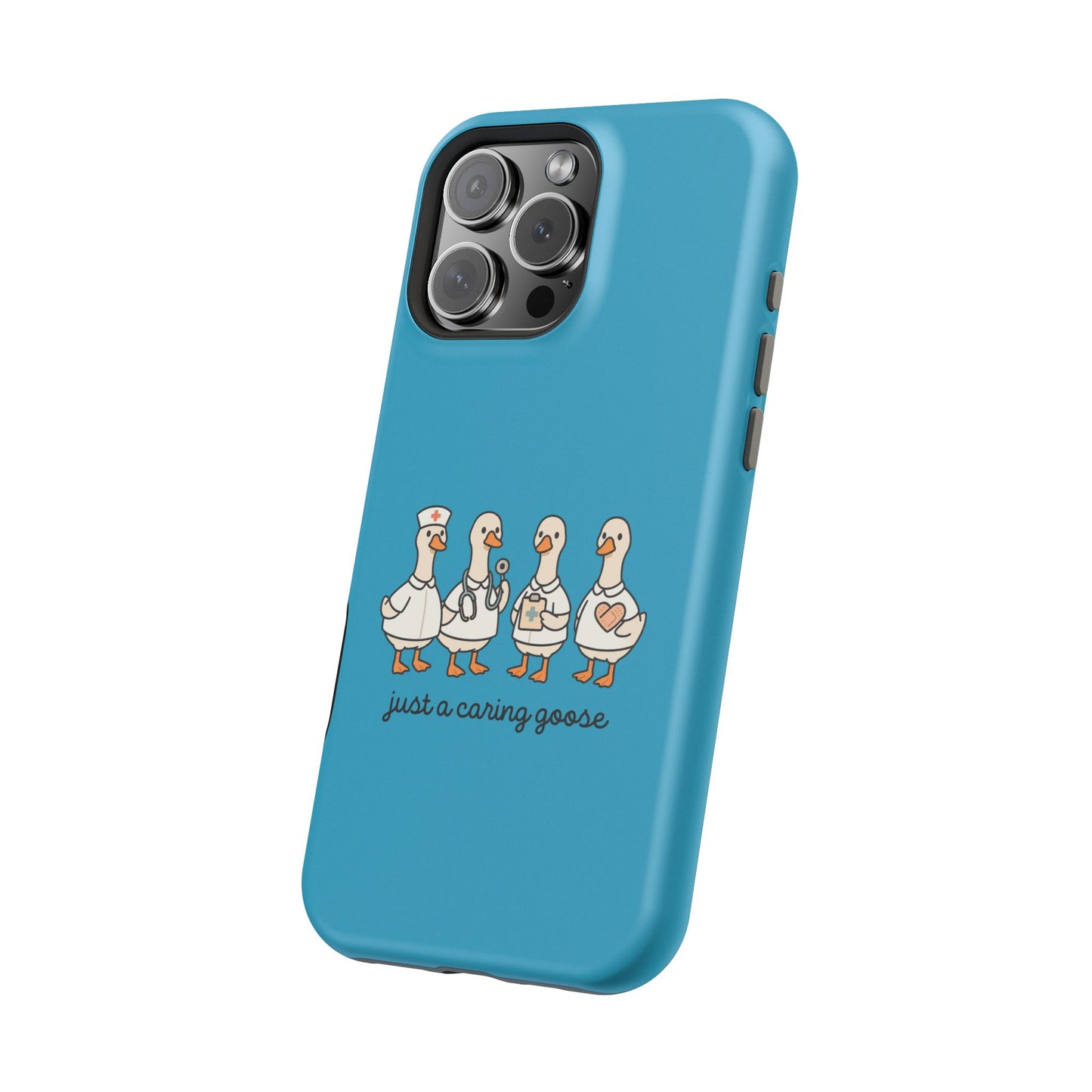 Cute Caring Geese Magnetic Impact Case — 'just a caring goose' Protective Phone Cover