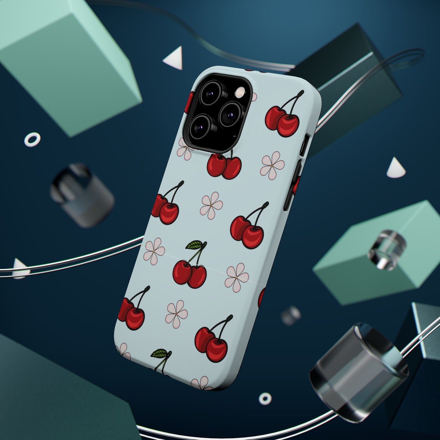 Cherry Pattern Magnetic Impact-Resistant Phone Case
