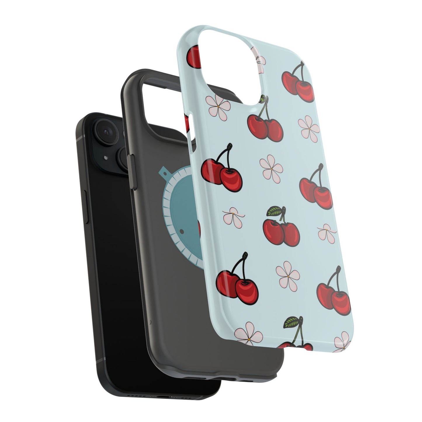 Cherry Pattern Magnetic Impact-Resistant Phone Case