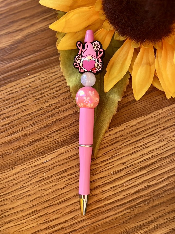 Breast Cancer Awareness Gnome Pen