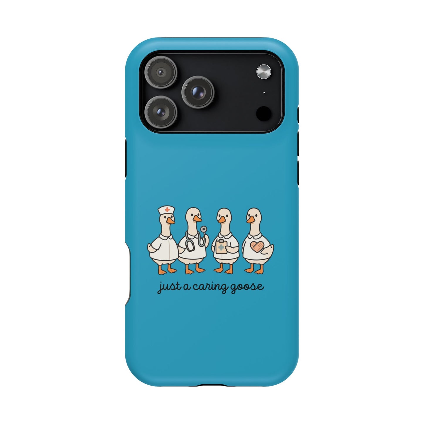 Cute Caring Geese Magnetic Impact Case — 'just a caring goose' Protective Phone Cover