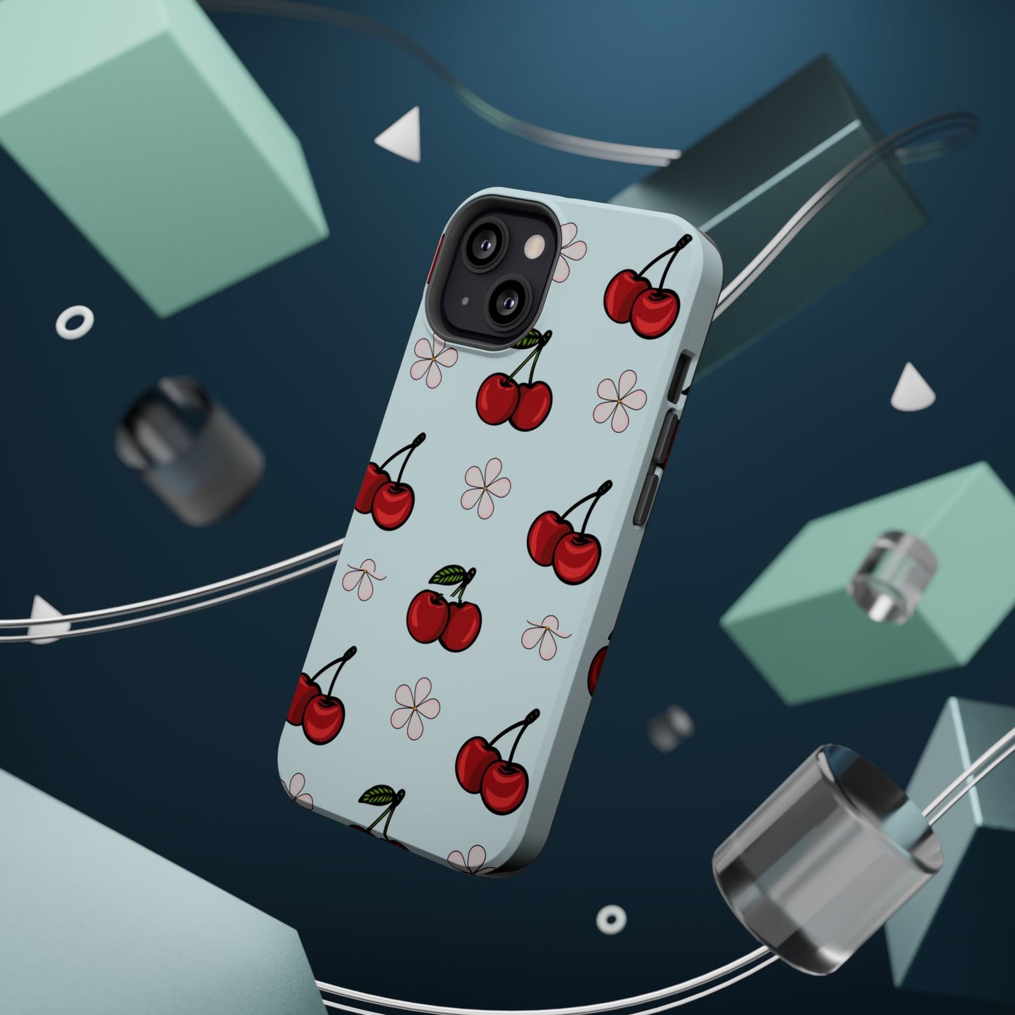 Cherry Pattern Magnetic Impact-Resistant Phone Case