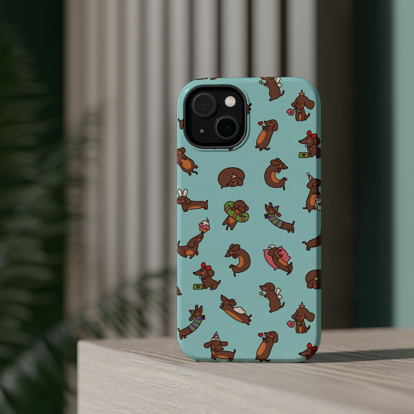 Dachshund Pattern Magnetic Impact Phone Case – Cute Wiener Dog Protective Cover