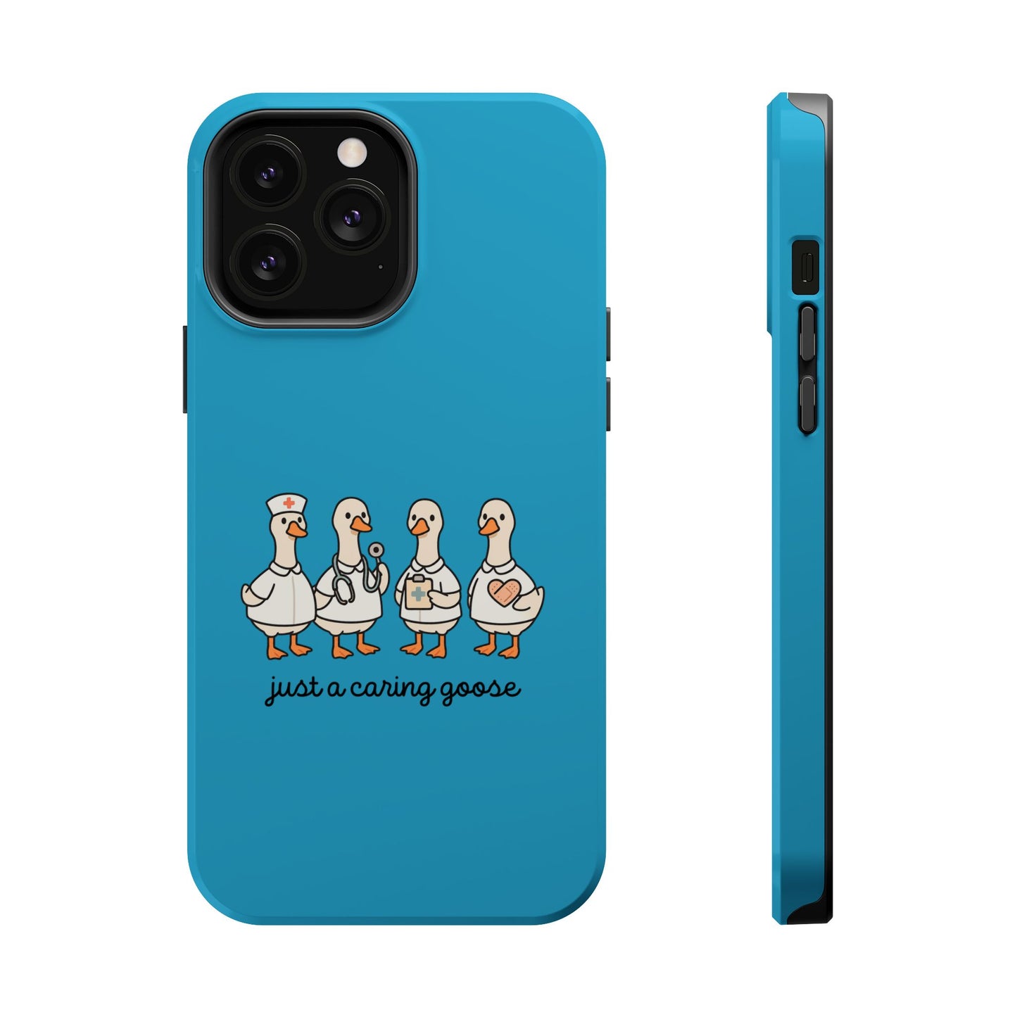 Cute Caring Geese Magnetic Impact Case — 'just a caring goose' Protective Phone Cover