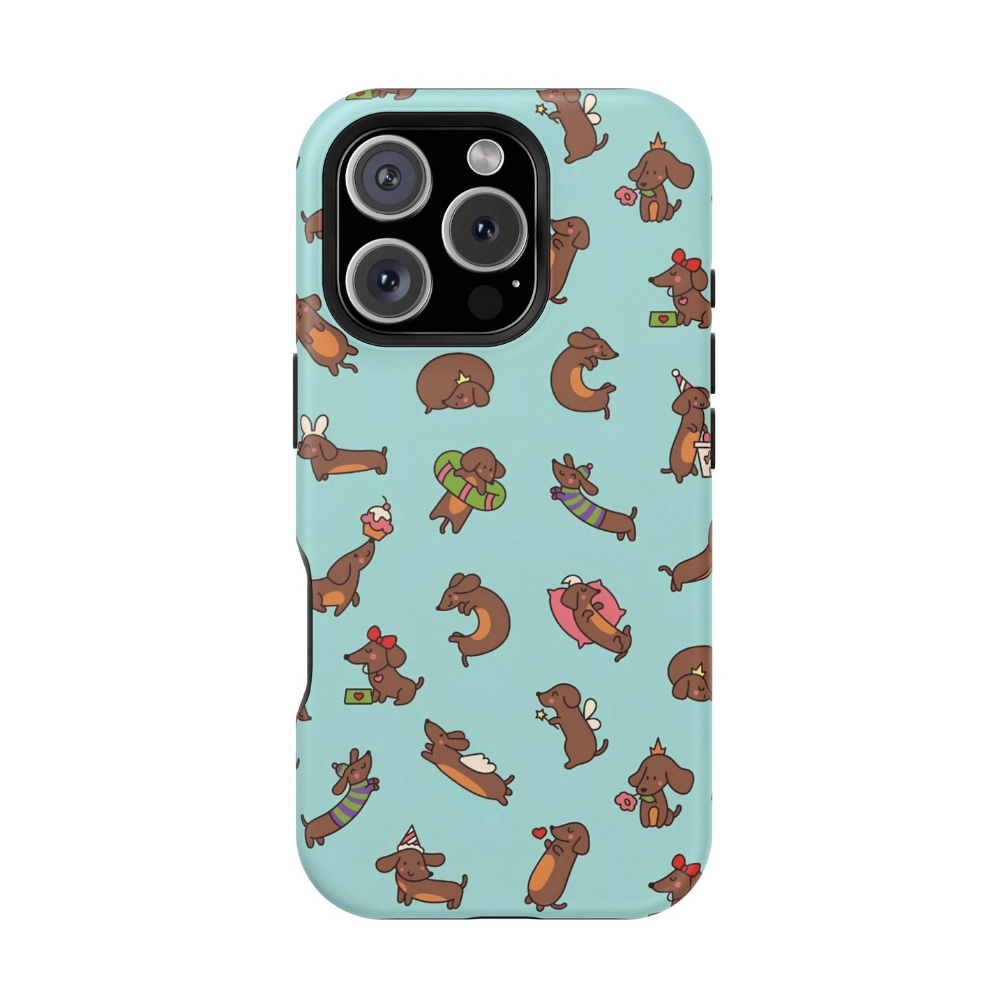 Dachshund Pattern Magnetic Impact Phone Case – Cute Wiener Dog Protective Cover