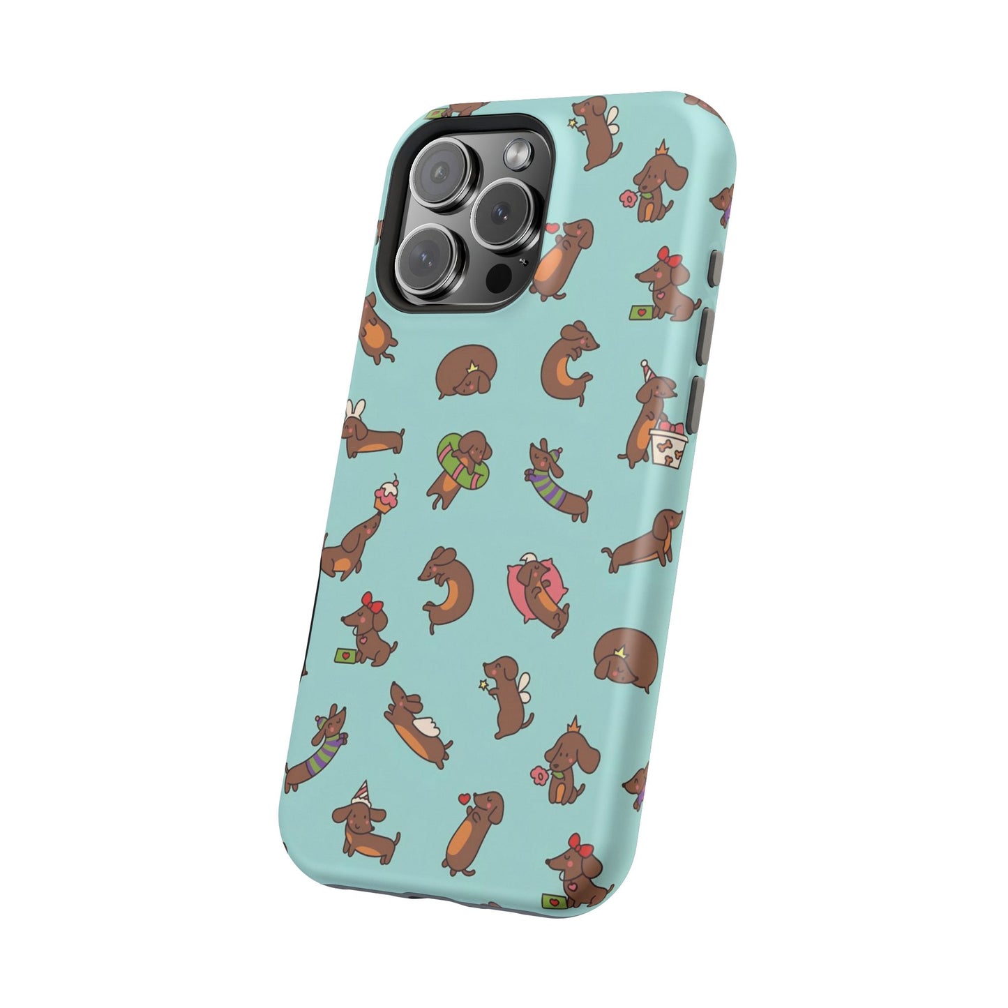 Dachshund Pattern Magnetic Impact Phone Case – Cute Wiener Dog Protective Cover