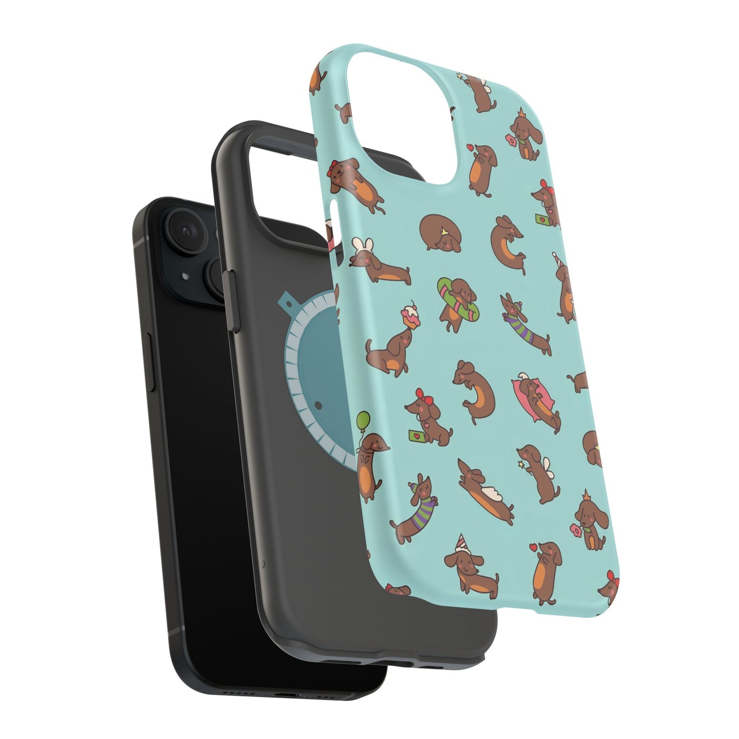 Dachshund Pattern Magnetic Impact Phone Case – Cute Wiener Dog Protective Cover