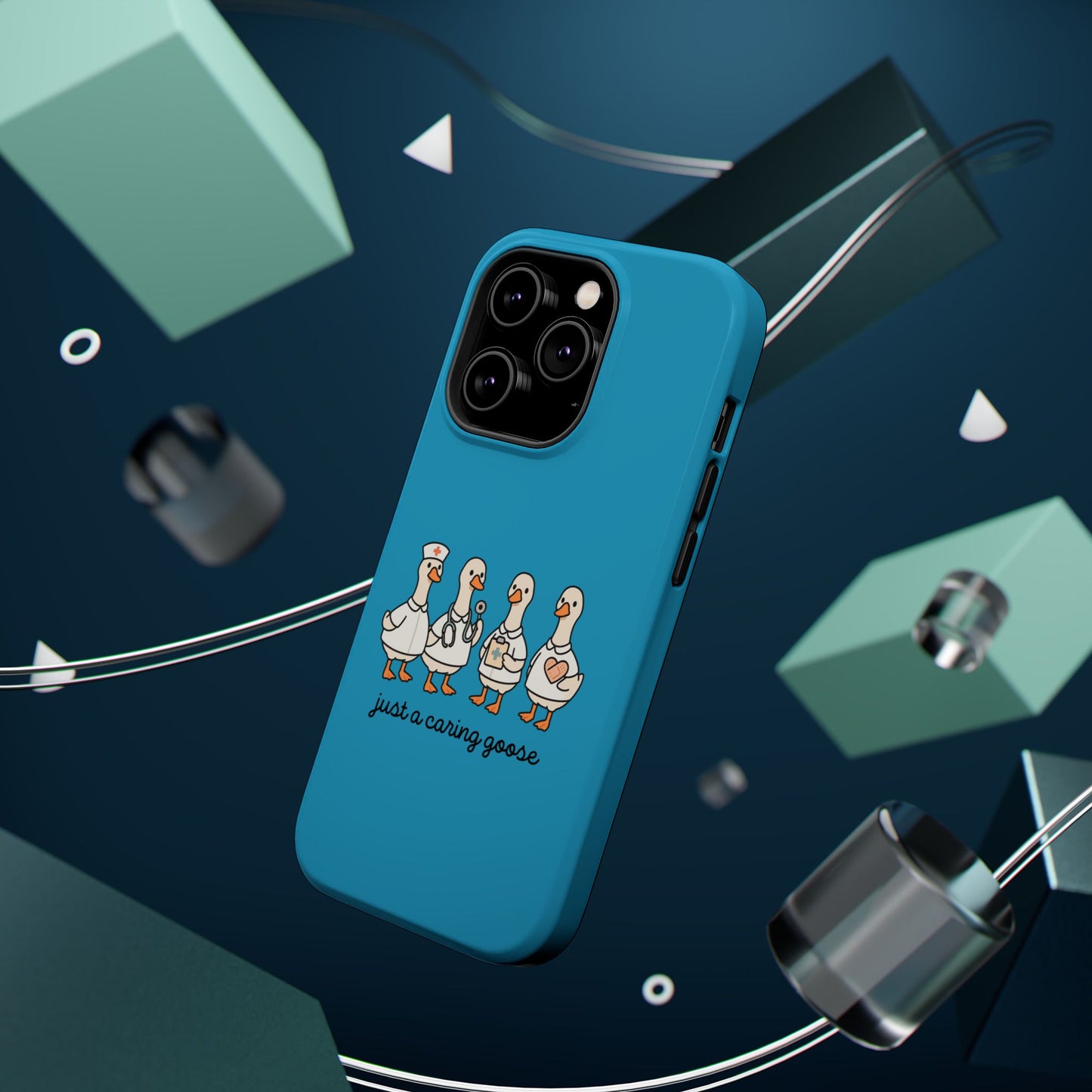 Cute Caring Geese Magnetic Impact Case — 'just a caring goose' Protective Phone Cover