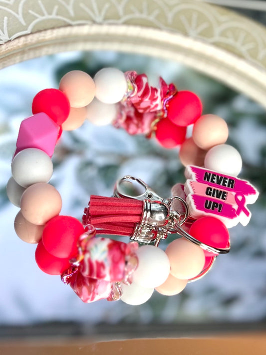 Breast cancer awareness wristlet