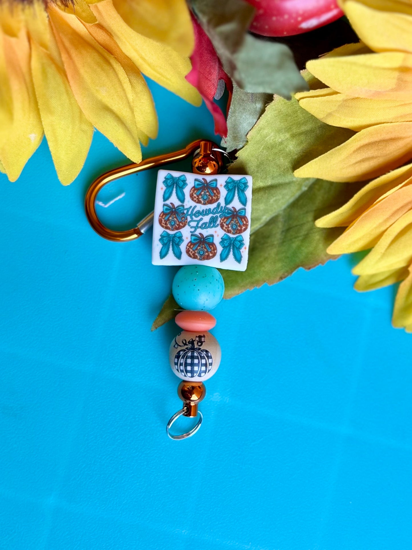 Pumpkin Bows Keychain