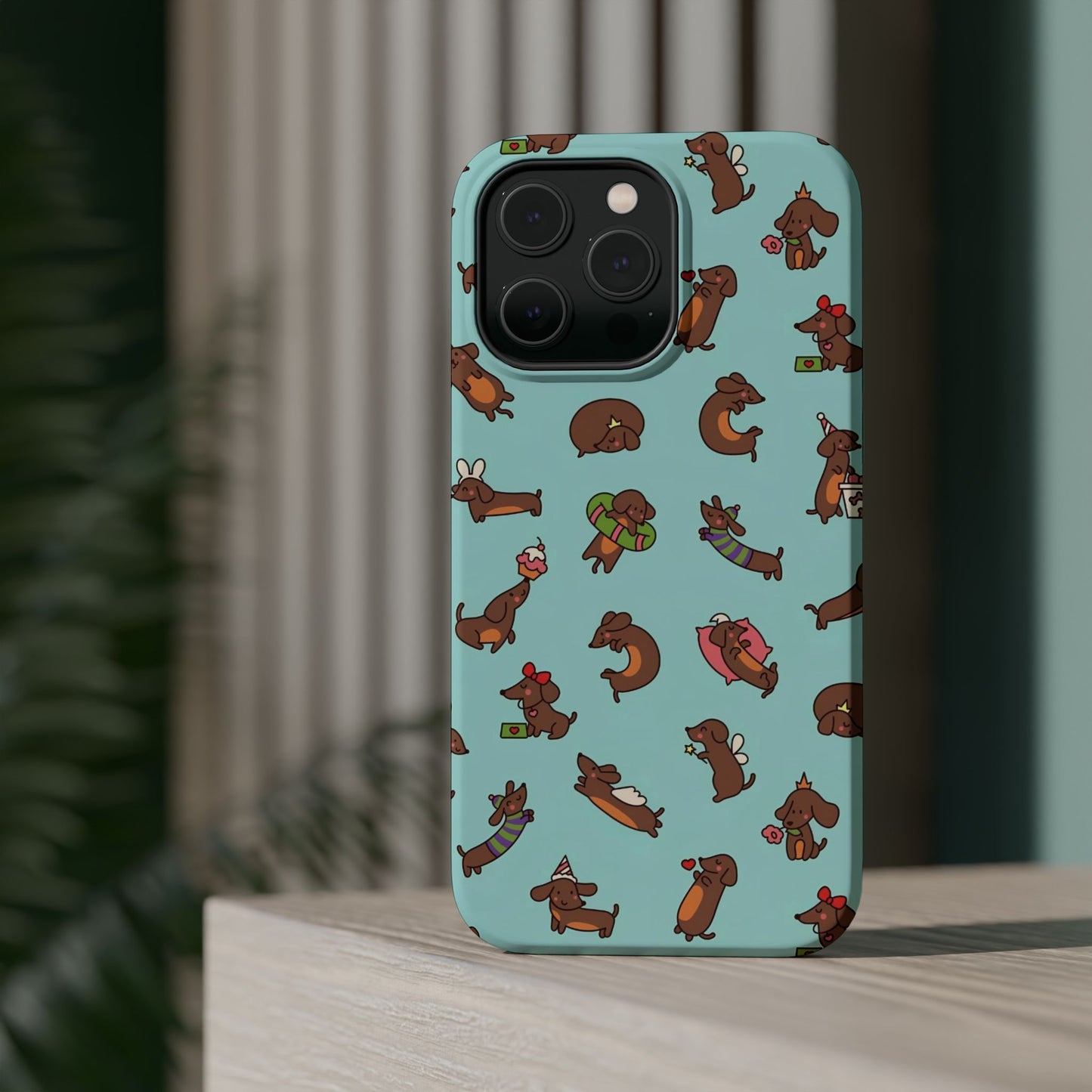 Dachshund Pattern Magnetic Impact Phone Case – Cute Wiener Dog Protective Cover