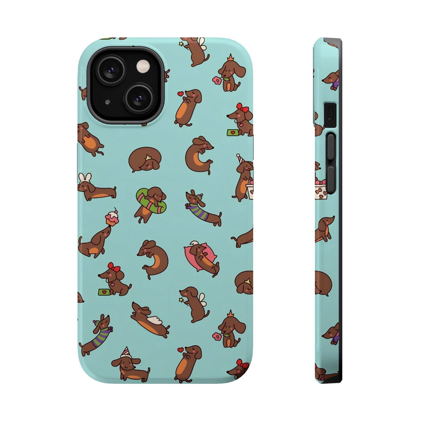 Dachshund Pattern Magnetic Impact Phone Case – Cute Wiener Dog Protective Cover