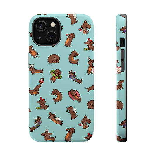 Dachshund Pattern Magnetic Impact Phone Case – Cute Wiener Dog Protective Cover