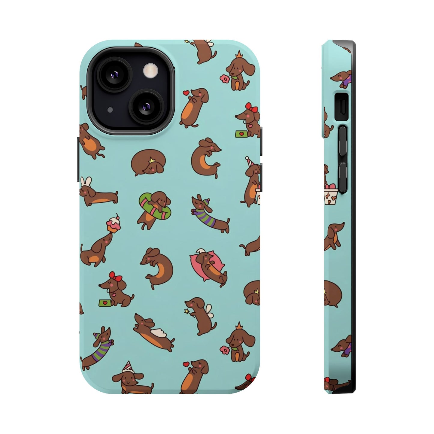 Dachshund Pattern Magnetic Impact Phone Case – Cute Wiener Dog Protective Cover