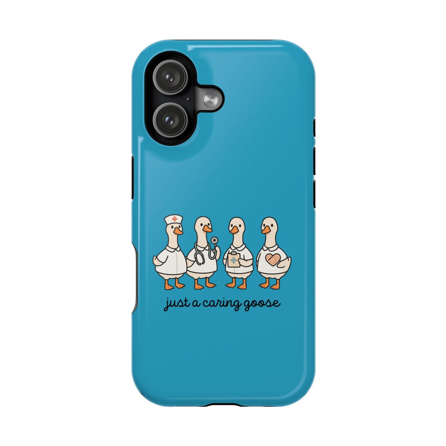 Cute Caring Geese Magnetic Impact Case — 'just a caring goose' Protective Phone Cover