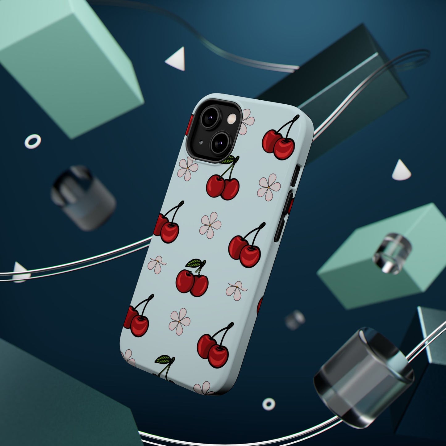Cherry Pattern Magnetic Impact-Resistant Phone Case