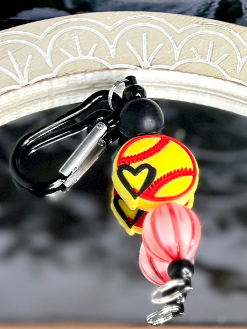 Softball keychain