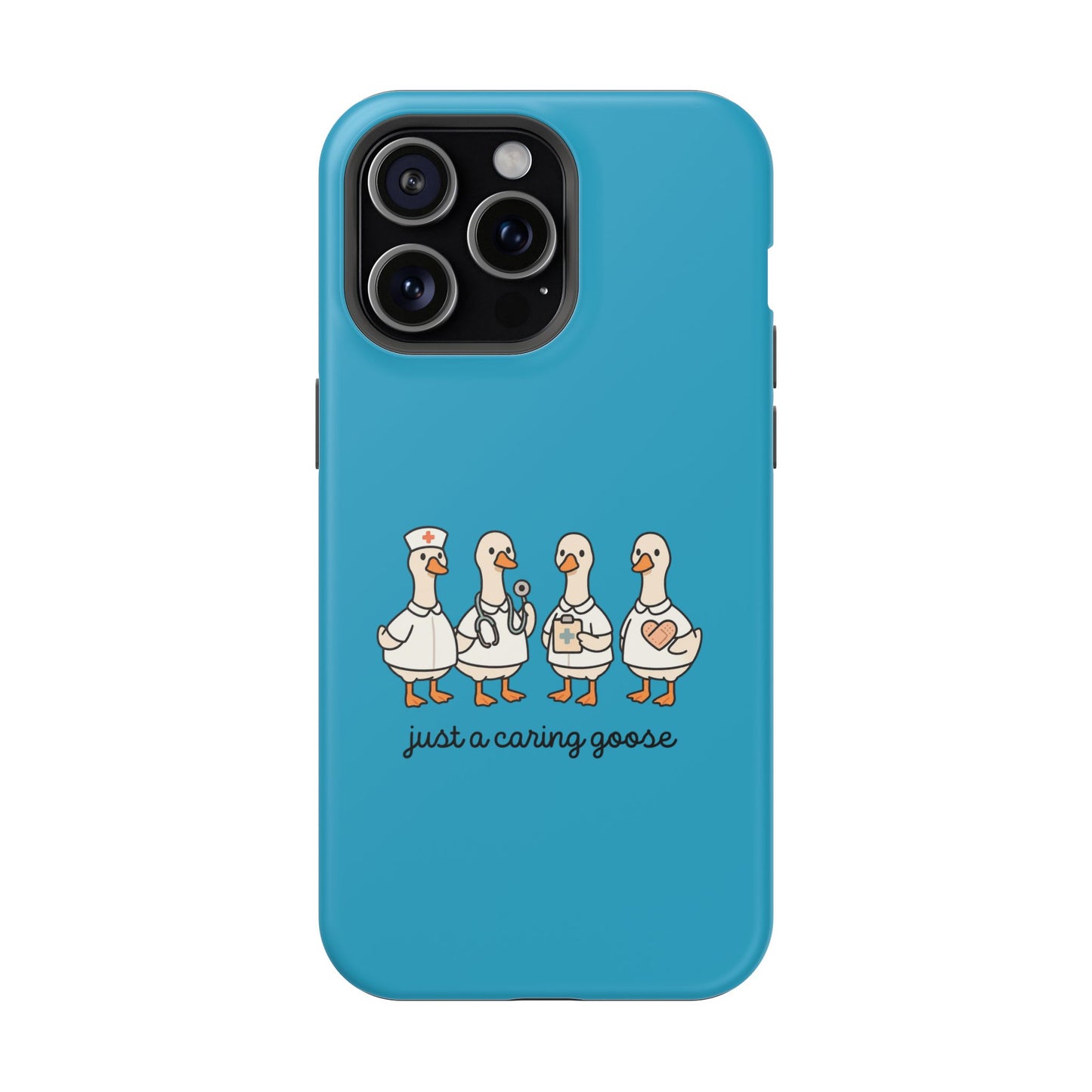 Cute Caring Geese Magnetic Impact Case — 'just a caring goose' Protective Phone Cover