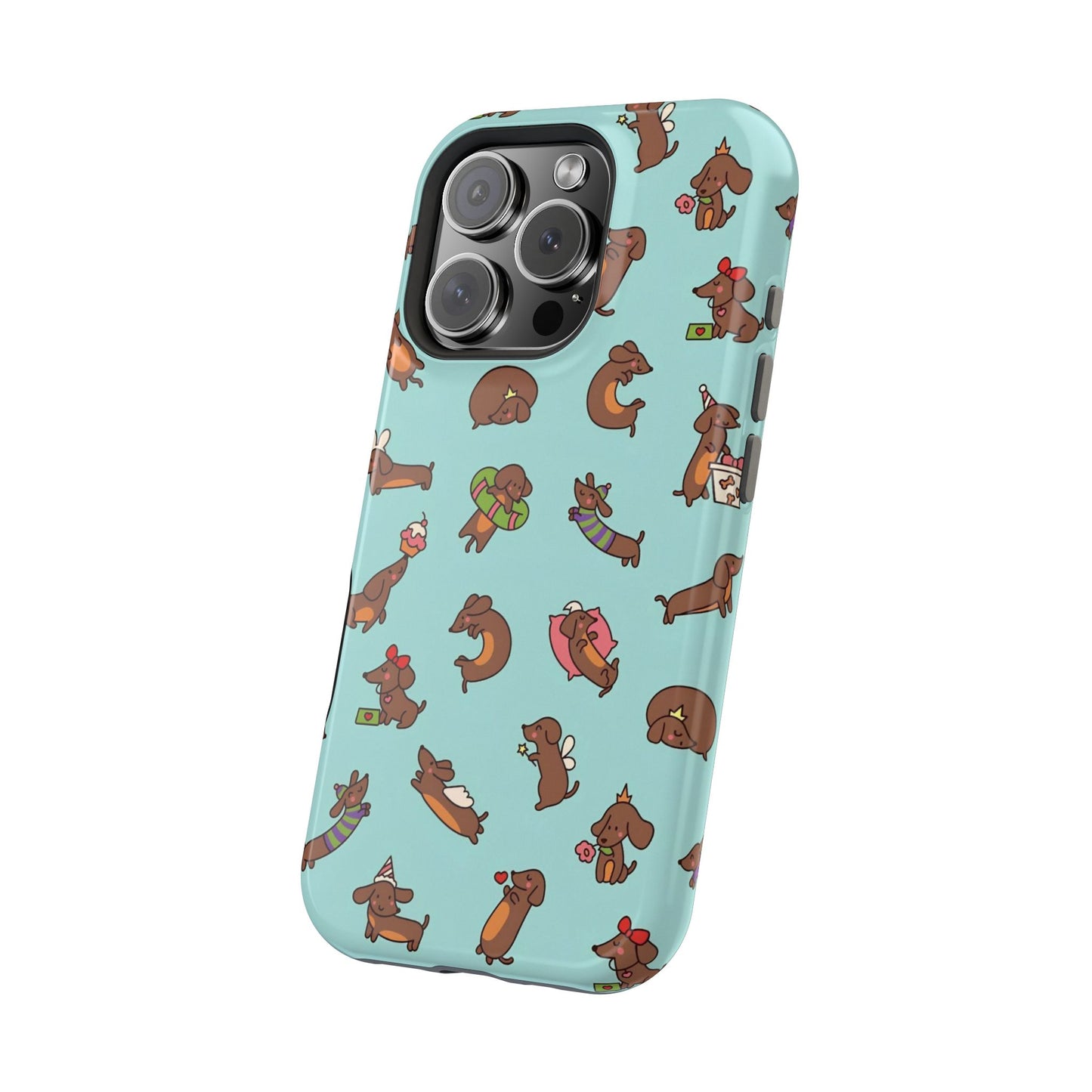 Dachshund Pattern Magnetic Impact Phone Case – Cute Wiener Dog Protective Cover
