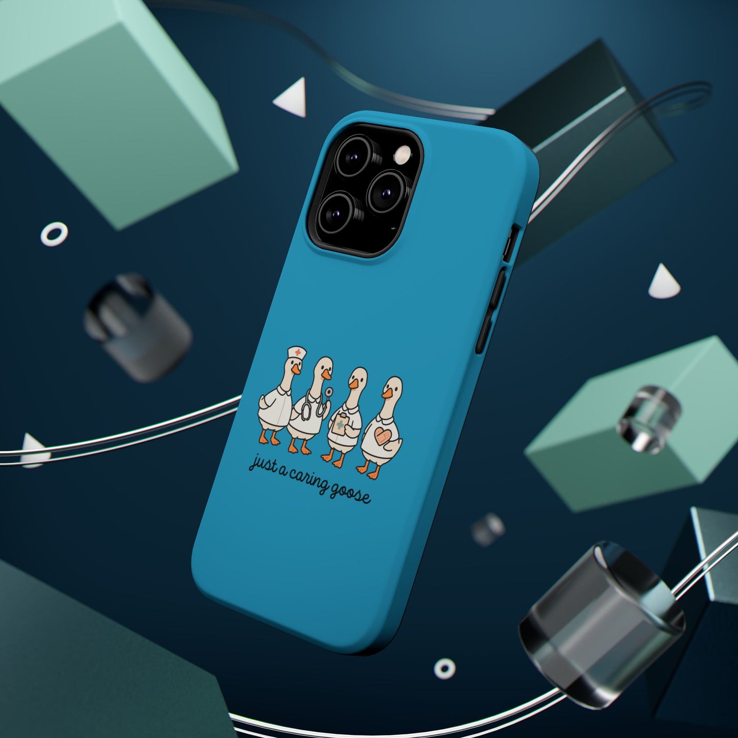 Cute Caring Geese Magnetic Impact Case — 'just a caring goose' Protective Phone Cover