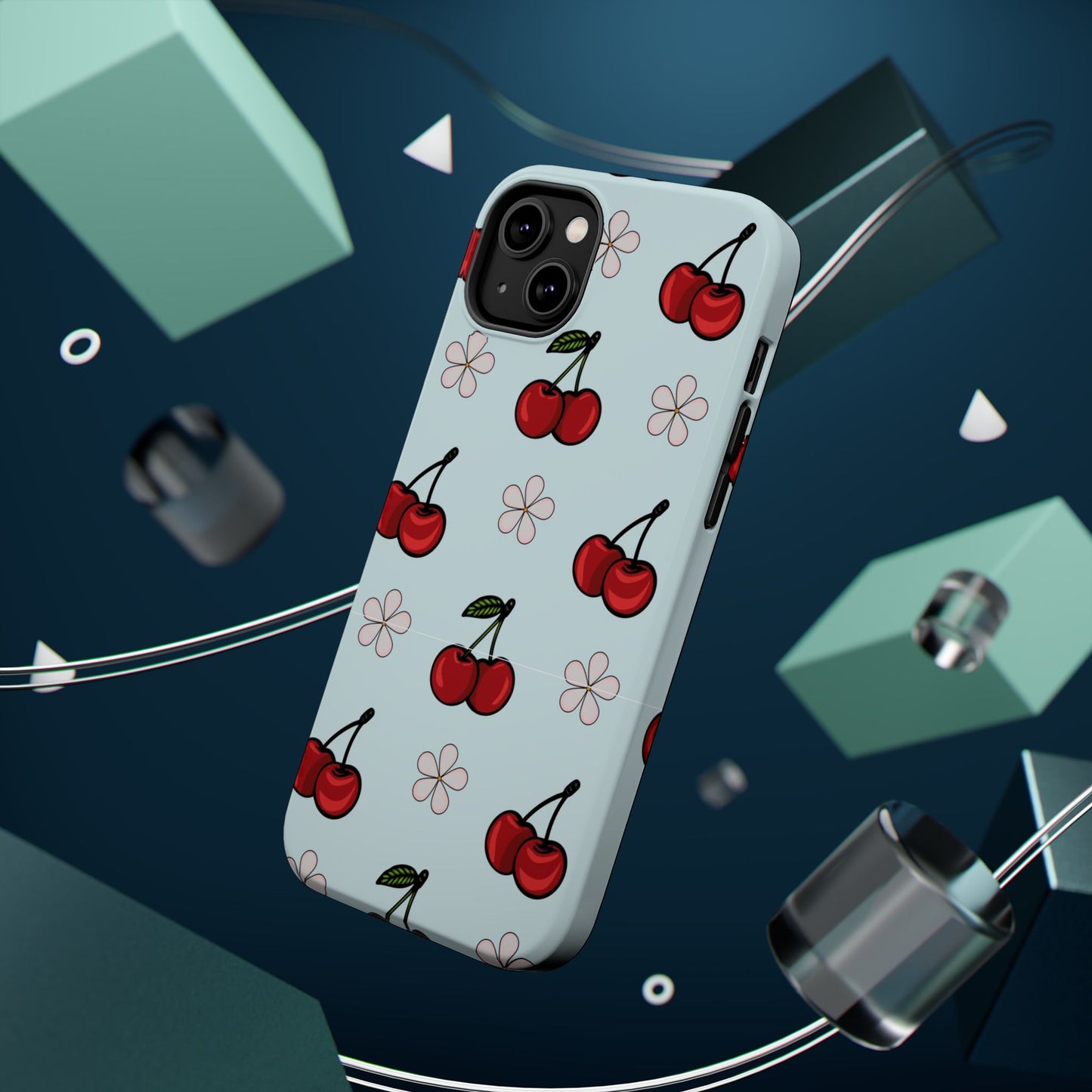 Cherry Pattern Magnetic Impact-Resistant Phone Case