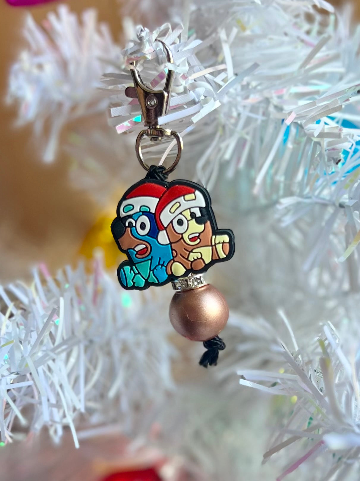 Festive Bluey Zipper Pull