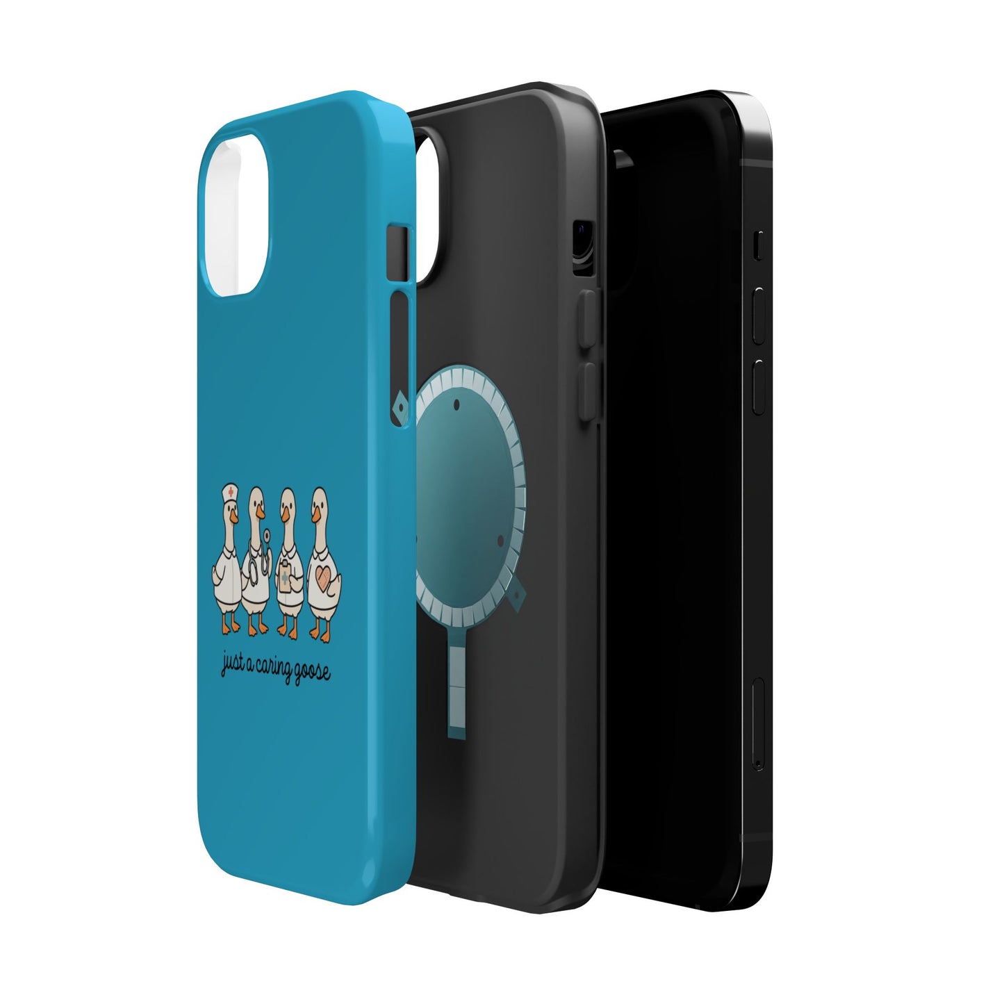 Cute Caring Geese Magnetic Impact Case — 'just a caring goose' Protective Phone Cover