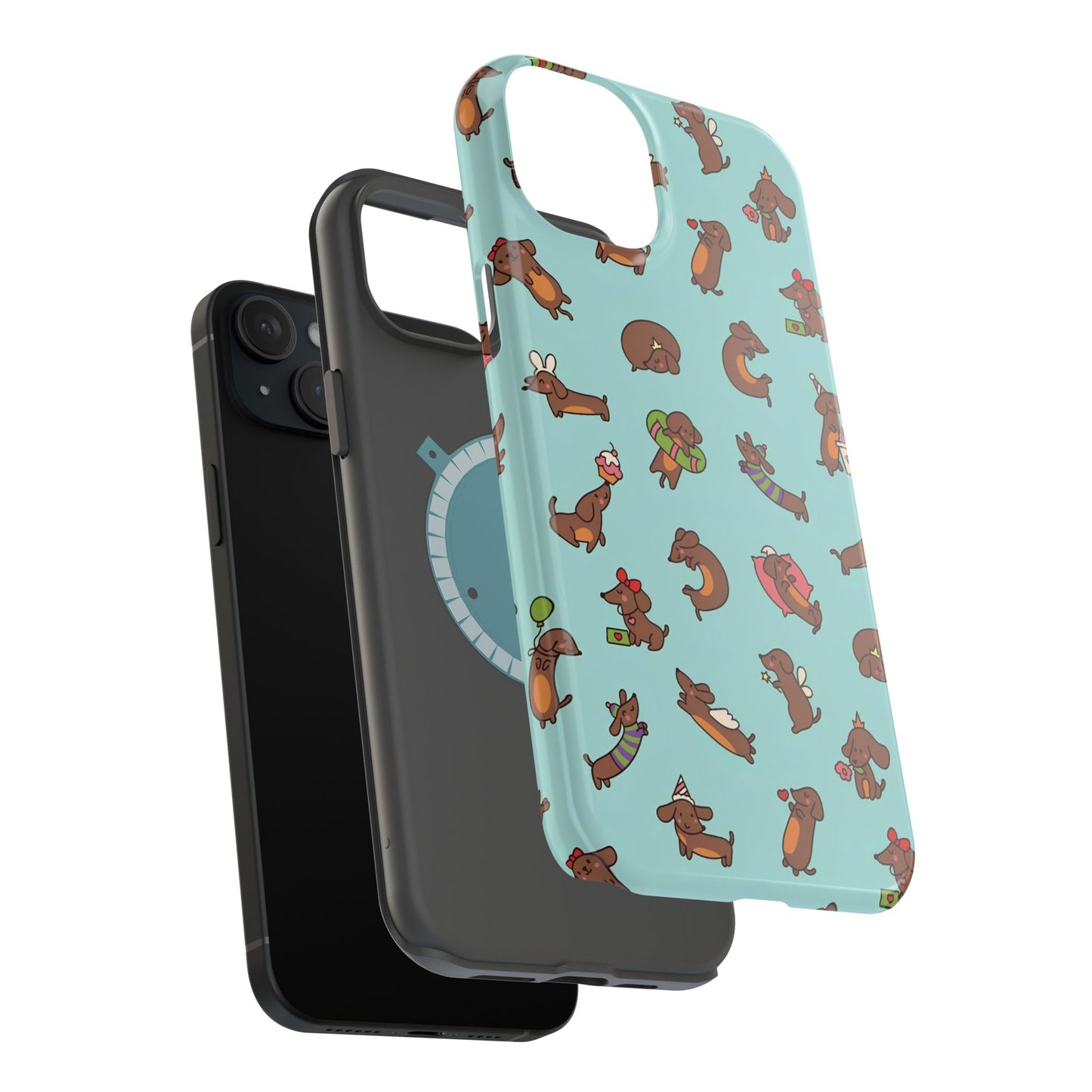 Dachshund Pattern Magnetic Impact Phone Case – Cute Wiener Dog Protective Cover