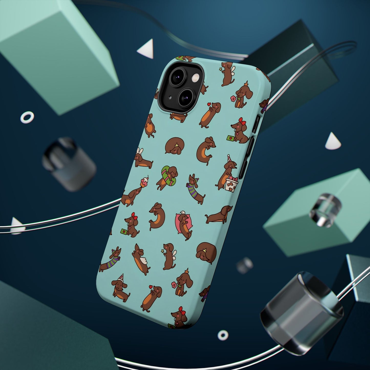 Dachshund Pattern Magnetic Impact Phone Case – Cute Wiener Dog Protective Cover