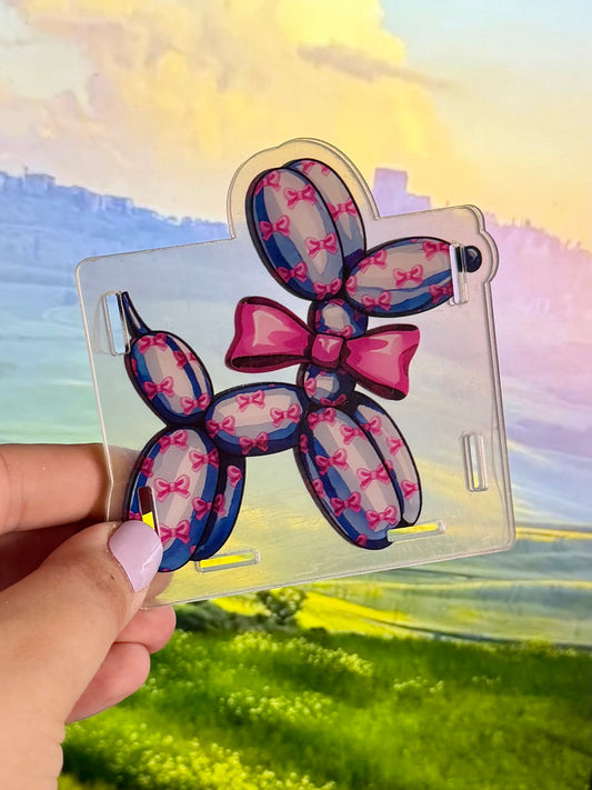 Bow balloon dog pen box