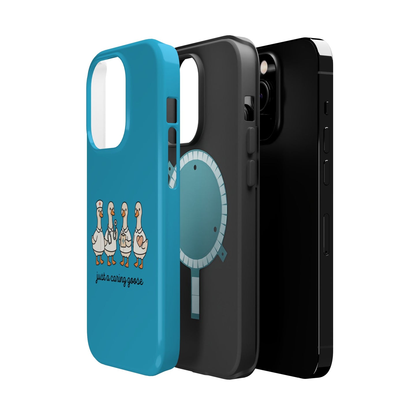 Cute Caring Geese Magnetic Impact Case — 'just a caring goose' Protective Phone Cover