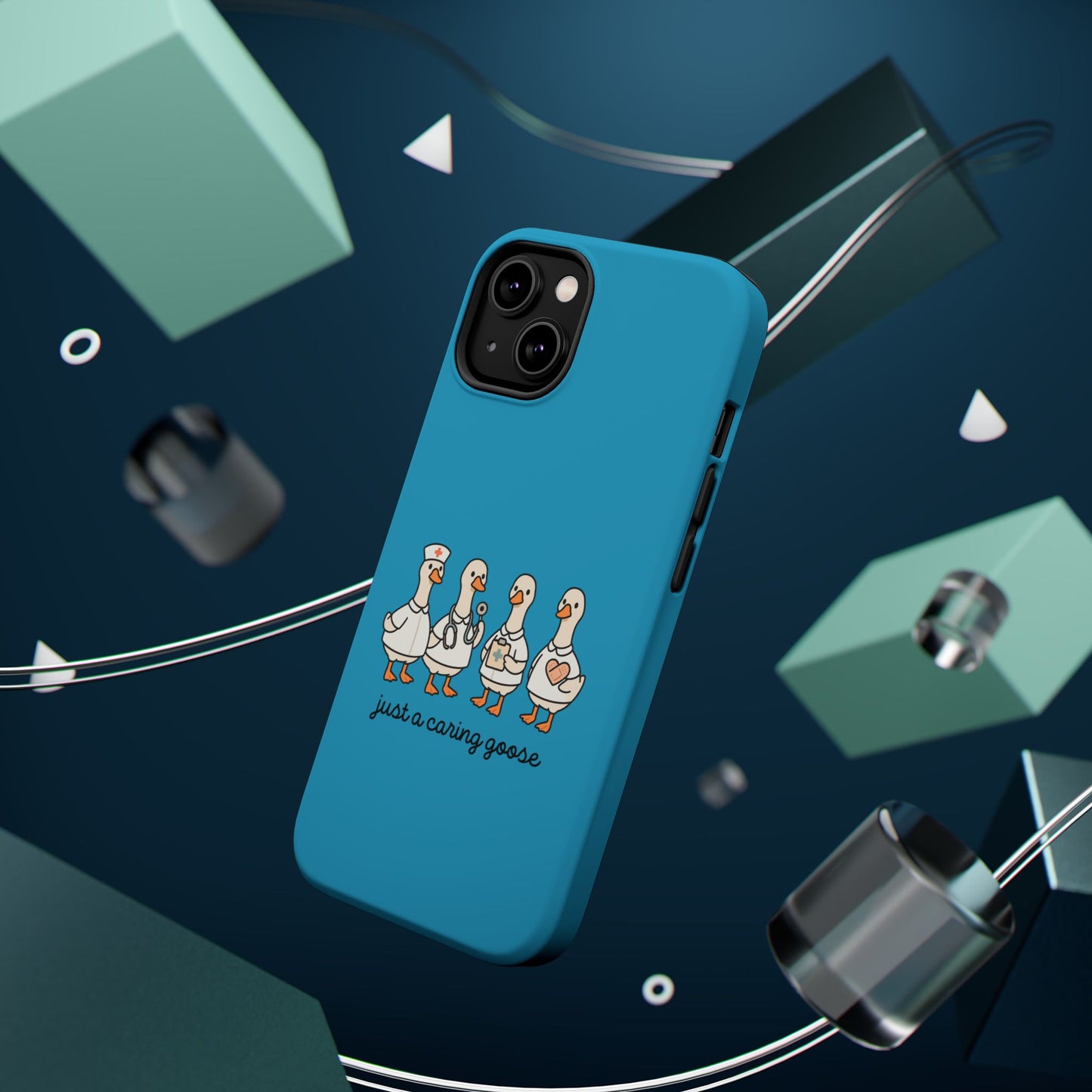 Cute Caring Geese Magnetic Impact Case — 'just a caring goose' Protective Phone Cover
